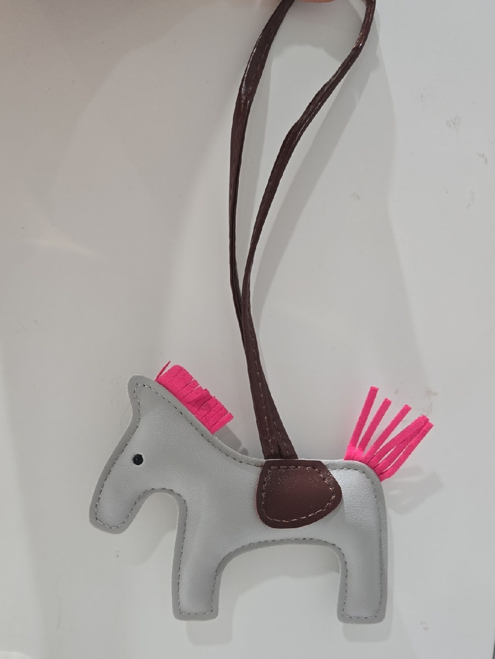 Pony Crossbody Bag Charm with Pink Mane